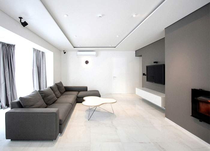 Минималистичный стиль и доминирующий белый цвет в интерьере дома в Клайпеде Минималистичный стиль и доминирующий белый цвет в интерьере дома в Клайпеде