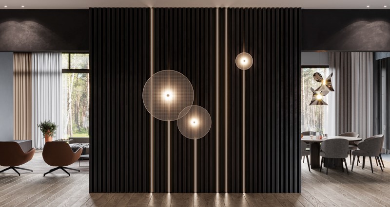 Загородный дом, оформленный в натуральных тонах