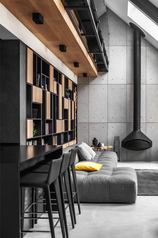 Интерьер двухуровневого лофта Интерьер двухуровневого лофта