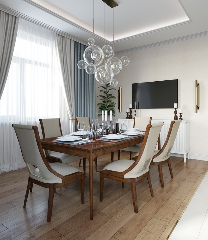 Интерьер загородного дома в пастельных тонах