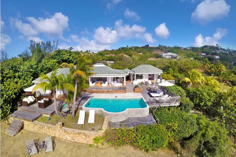 Классический карибский шик в интерьере виллы в Сен-Бартелеми, Франция