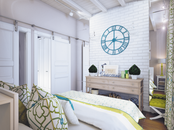 Сочетание желтого и синего в интерьере