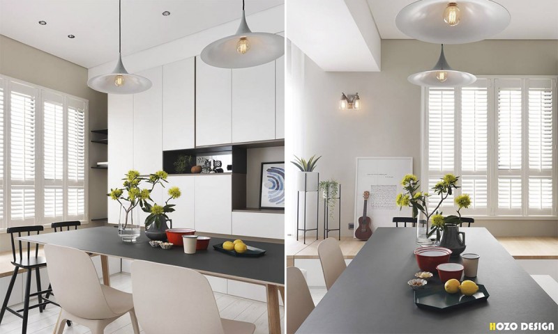 Баланс светлого и темного, нейтрального и цветного, роскоши и простоты в тайваньских апартаментах Баланс светлого и темного, нейтрального и цветного, роскоши и простоты в тайваньских апартаментах