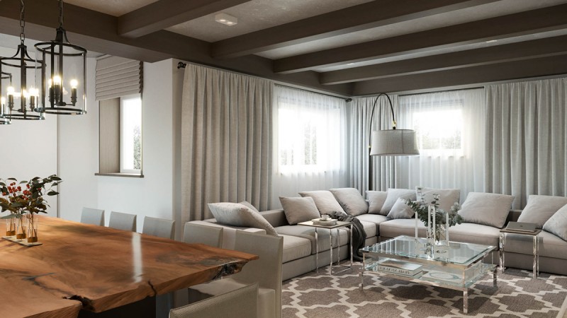 Элегантный интерьер загородного дома