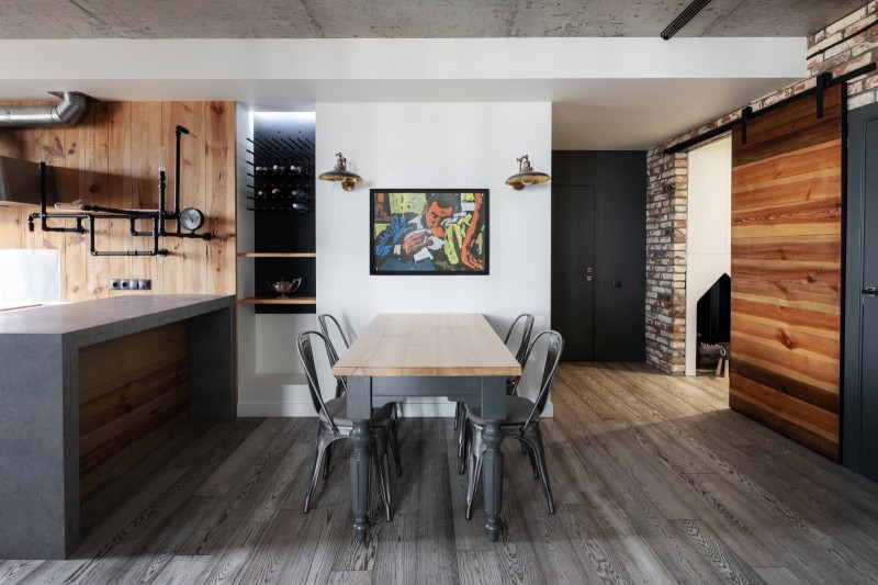 Индустриальный стиль интерьера квартиры