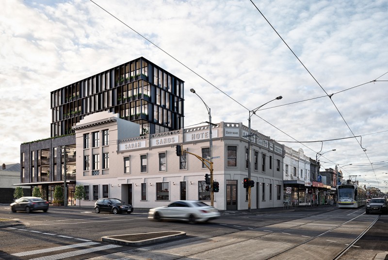 Интерьер квартиры в отреставрированном старинном здании в Мельбурне