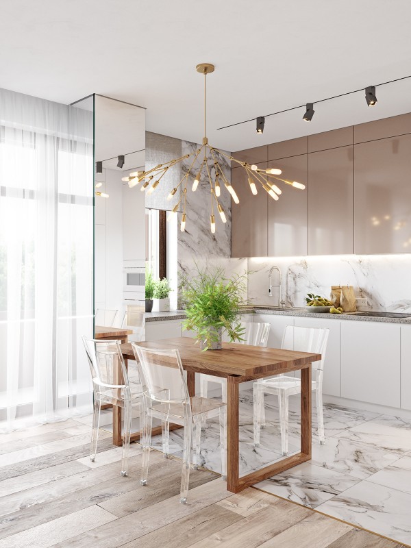 Интерьер квартиры в светлых тонах