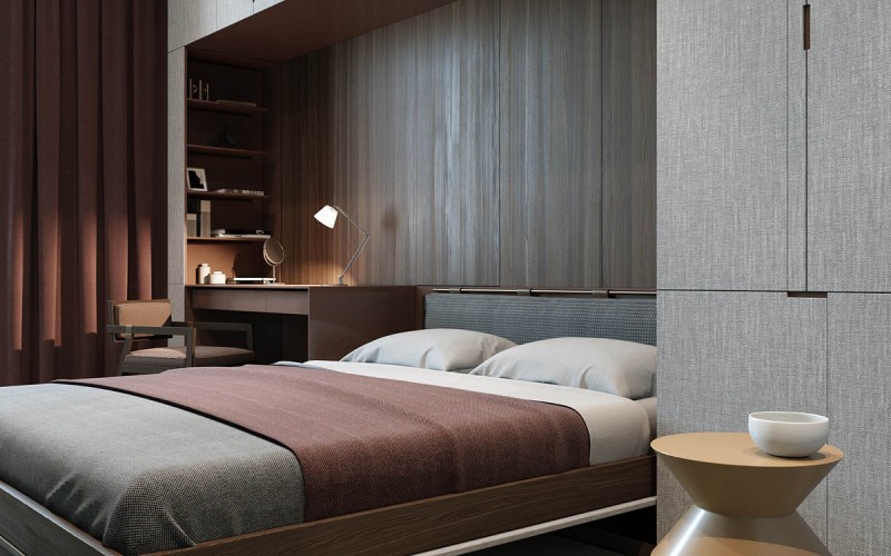 Яркий элегантный интерьер небольшой квартиры