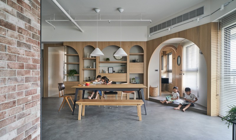 Интерьер семейного дома в Тайбэе Интерьер семейного дома в Тайбэе