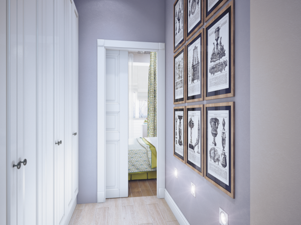 Сочетание желтого и синего в интерьере