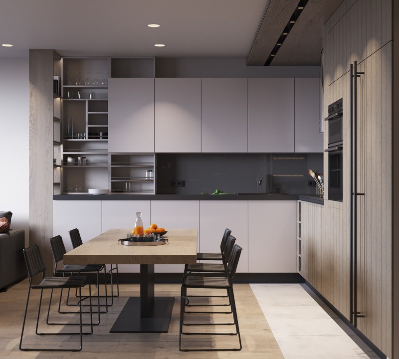 Спокойный шик и элегантная прохлада: интерьер гостиной