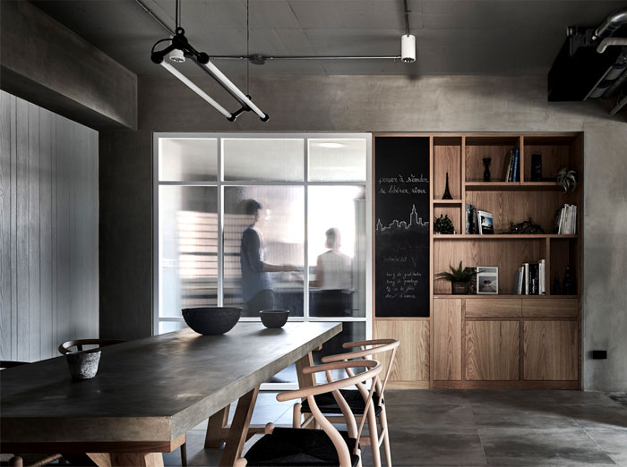 Индустриальный декор и японский стиль интерьера апартаментов в Тайване Индустриальный декор и японский стиль интерьера апартаментов в Тайване