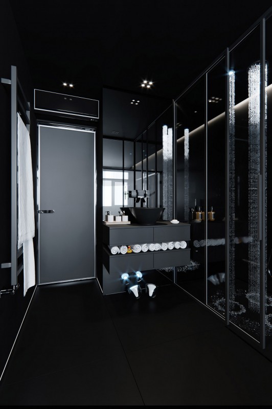 Интерьер в темных тонах Интерьер в темных тонах