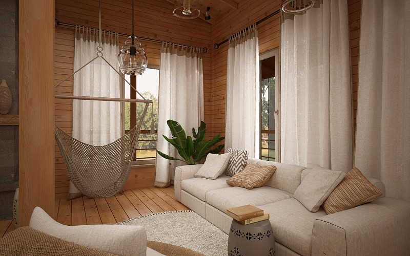 Проект загородного деревянного дома