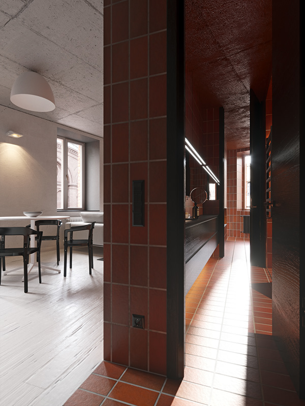 Акцентная стена в интерьере литовской квартиры