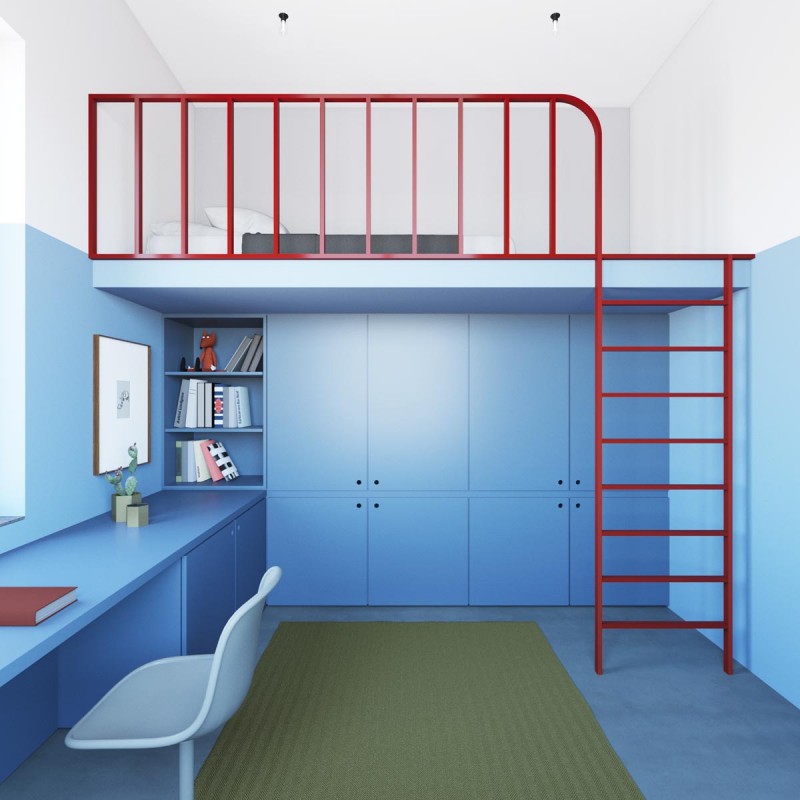 Апартаменты с открытой планировкой, оформленные в приглушенных тонах