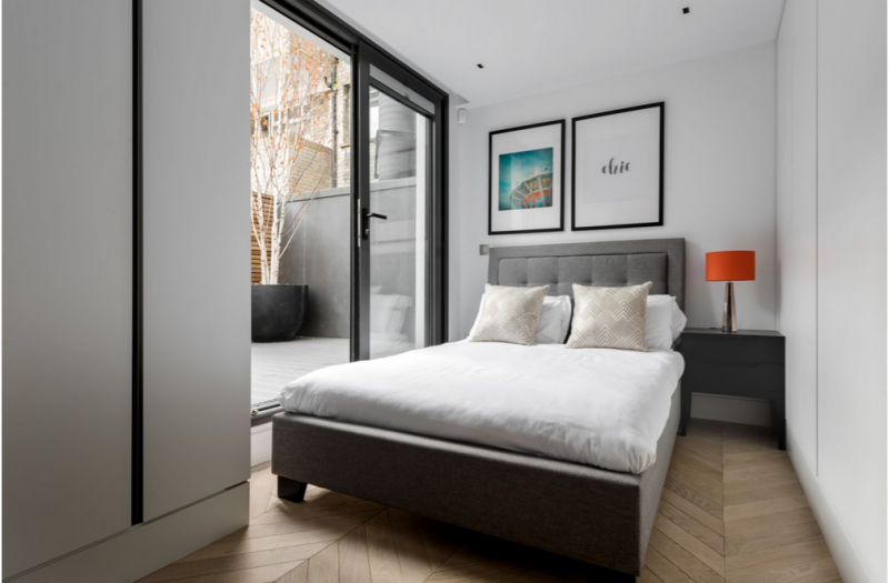 Монохромный интерьер квартиры в Лондоне Монохромный интерьер квартиры в Лондоне