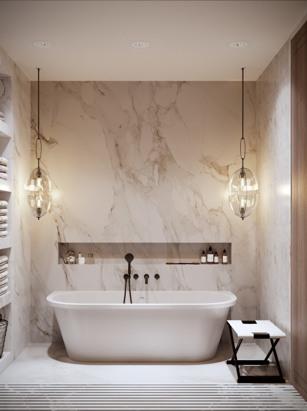 Просторные апартаменты, оформленные в пастельных тонах