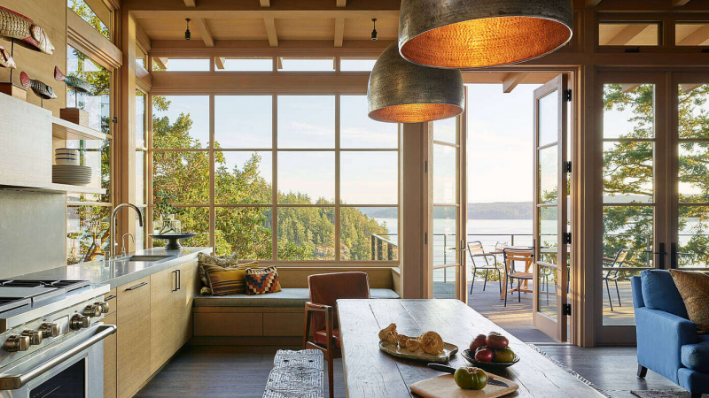 Загородный дом на склоне холма в Пьюджет-Саунде Загородный дом на склоне холма в Пьюджет-Саунде