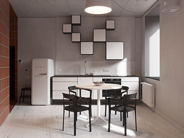 Акцентная стена в интерьере литовской квартиры