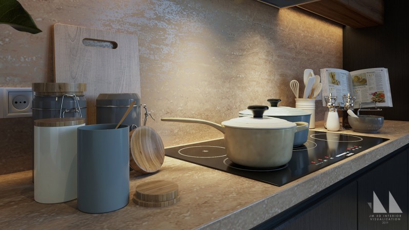 Дизайн-проект квартиры, оформленной в темных тонах