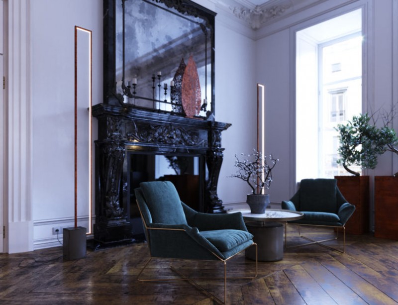 Эклектичная монохромная квартира в Руане, Франция