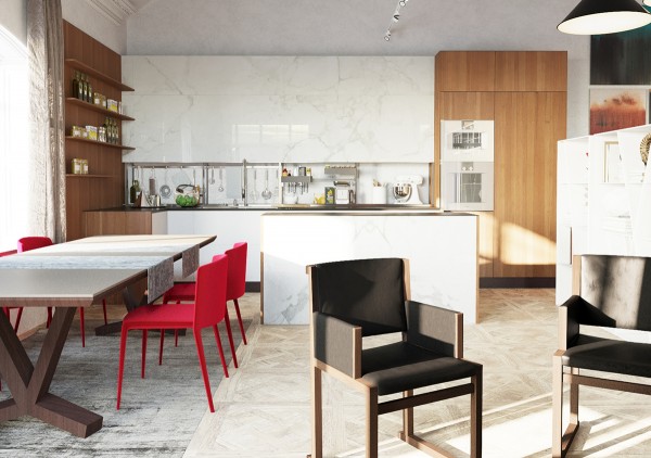 Игра контрастов: темная мебель и светлые стены Игра контрастов: темная мебель и светлые стены