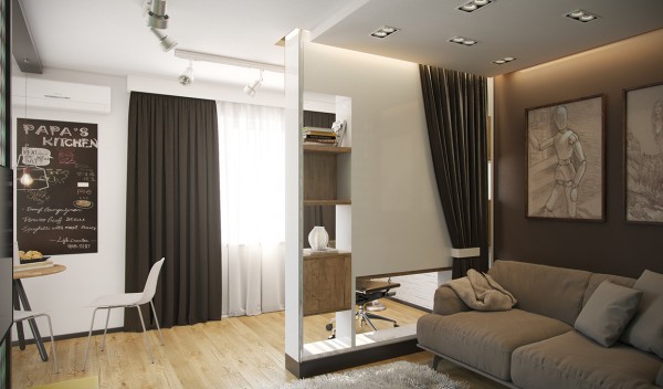 Акцентная стена с узором "Арлекина"