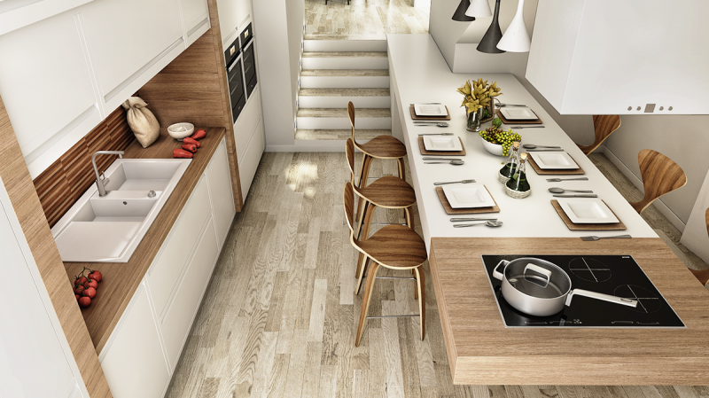 Яркие акценты в обстановке коттеджа