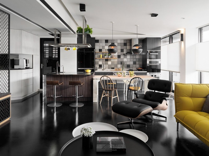 Современная квартира в индустриальном стиле Современная квартира в индустриальном стиле