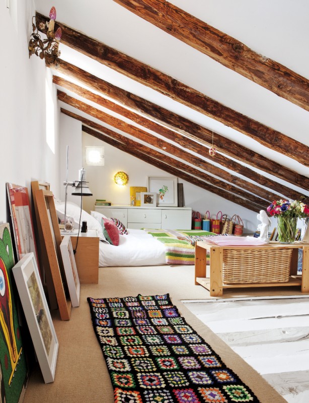 Деревенский колорит в интерьере пентхауса в Мадриде