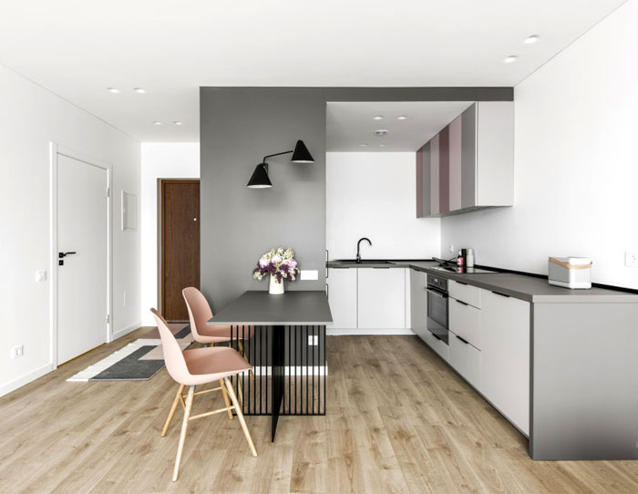 Уютный теплый интерьер небольшой квартиры