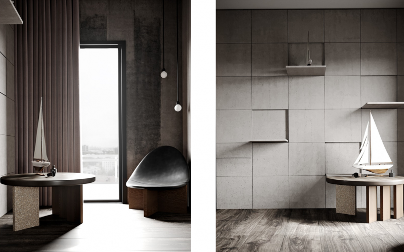 Дизайн-проект квартиры в стиле "брутализм"