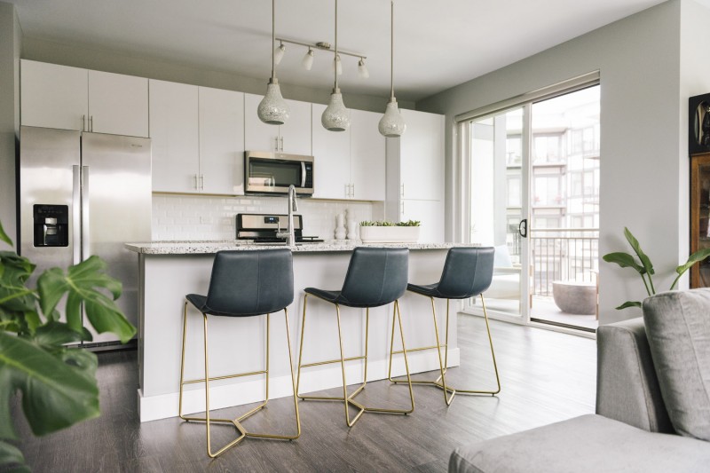 Стильный интерьер квартиры в Даунерс-Гроув, штат Иллинойс