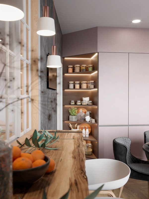 Интерьер в скандинавском стиле, наполненный живой зеленью Интерьер в скандинавском стиле, наполненный живой зеленью