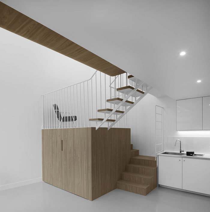 Проект двухуровневой студии в Париже