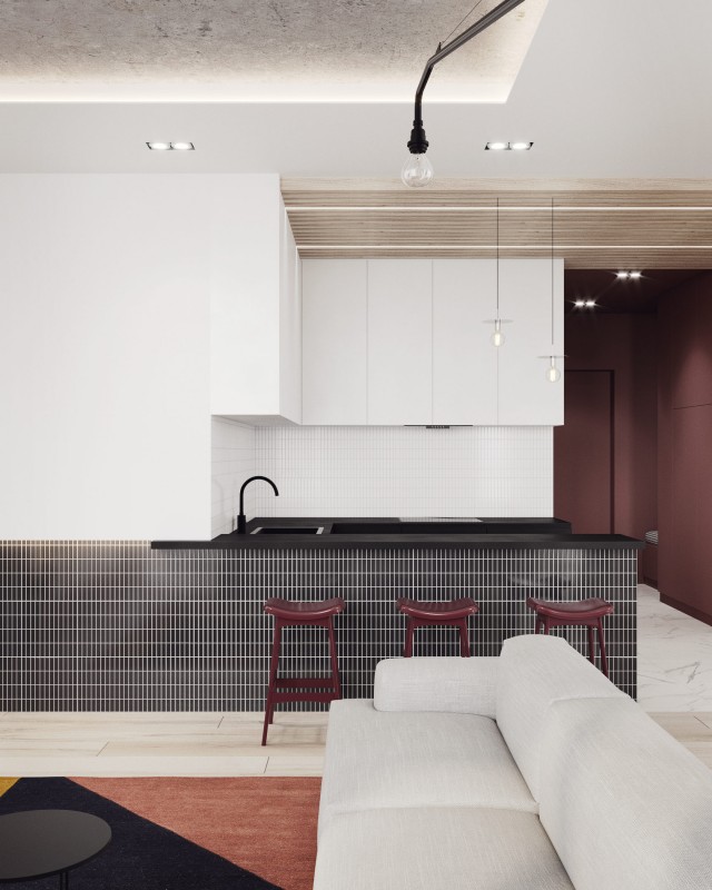 Эффектный контраст черного, белого и красного Эффектный контраст черного, белого и красного