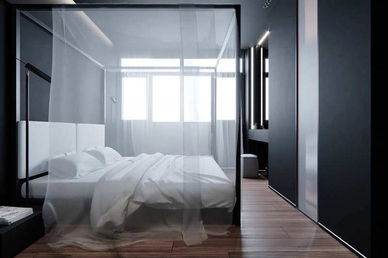 Интерьер в темных тонах Интерьер в темных тонах