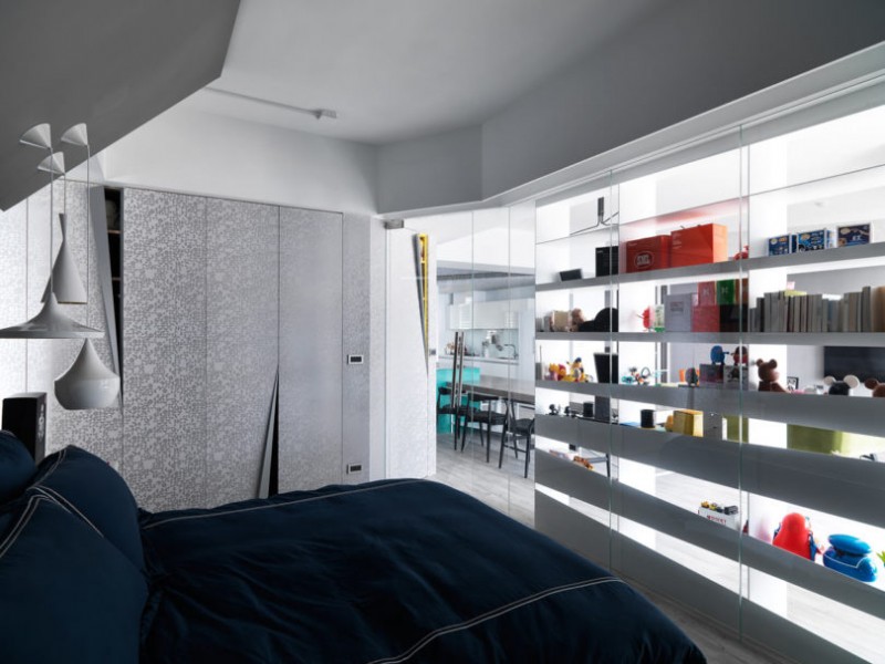 Яркие детали в интерьере апартаментов в Тайбэе