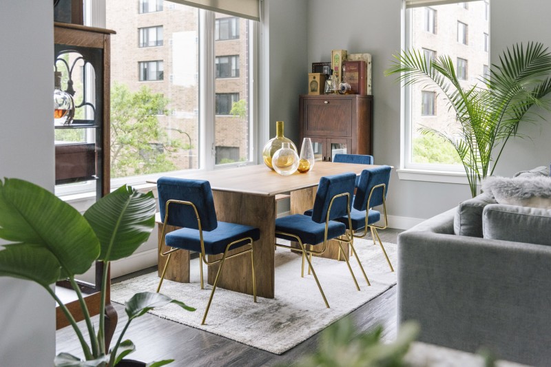 Стильный интерьер квартиры в Даунерс-Гроув, штат Иллинойс