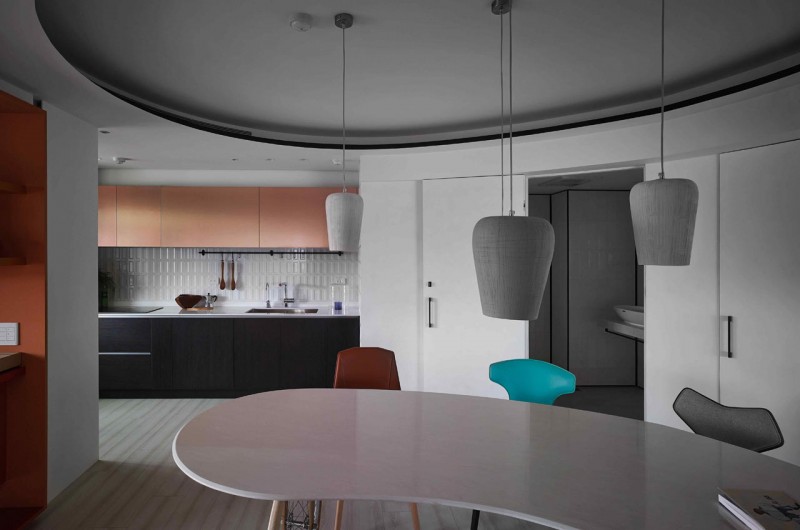 Яркие акценты в интерьере квартиры в Шанхае