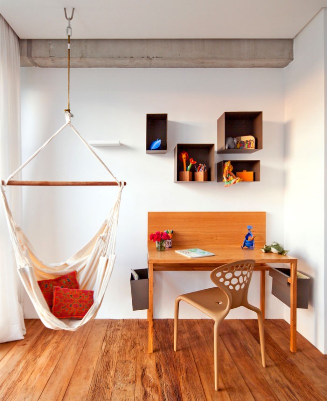 Красочный интерьер с этническими мотивами в бразильских апартаментах Красочный интерьер с этническими мотивами в бразильских апартаментах