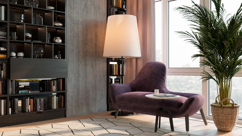 Оригинальное зонирование небольшой квартиры