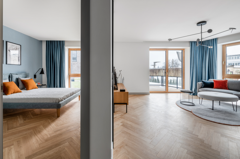 Преобладающие серые оттенки в интерьере квартиры в Вильнюсе Преобладающие серые оттенки в интерьере квартиры в Вильнюсе