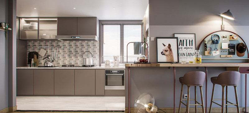 Квартира для молодой пары в теплых тонах