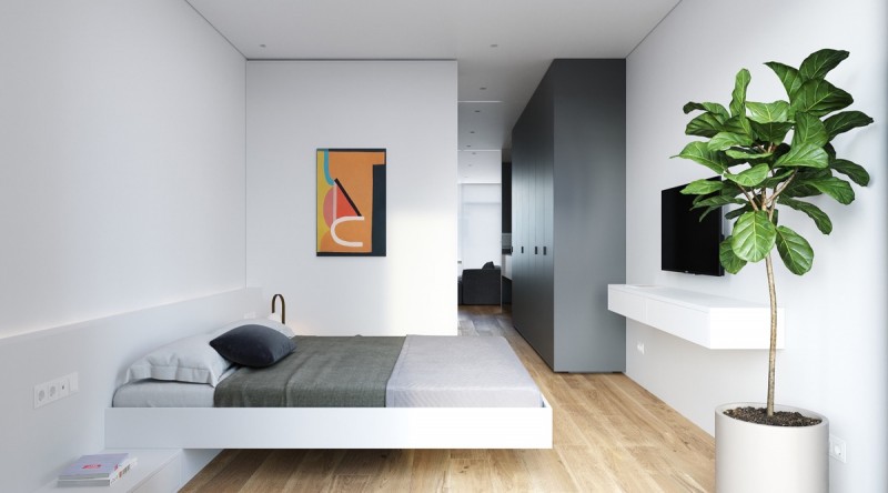 Контрастный интерьер квартиры площадью 70 кв.м.