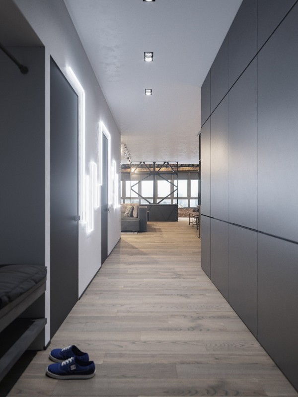 Квартира, оформленная в индустриальном стиле