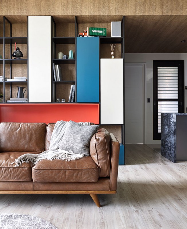 Оттенки синего в интерьере апартаментов в Тайбэе Оттенки синего в интерьере апартаментов в Тайбэе