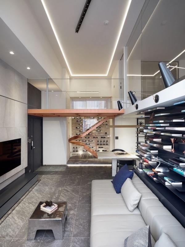 Двухуровневая квартира, расположенная в Нью-Тайбэй на Тайване