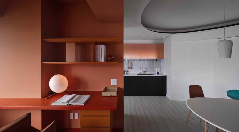 Яркие акценты в интерьере квартиры в Шанхае